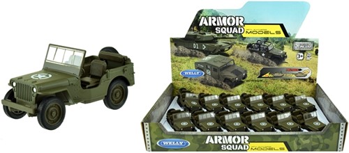 WELLY Jeep Willys MB (12 in display)