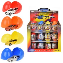WELLY Huevo Sorpresa 9.5cm Maqueta coche 1:60 12 surtidos en display (36)