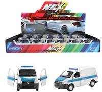 WELLY VW Transporter T6 Busje 'Politie' (DE) 11,5cm in display (12)
