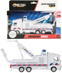 METAL Sleepwagen -Politie- (NL) pull back 6x24x18cm.