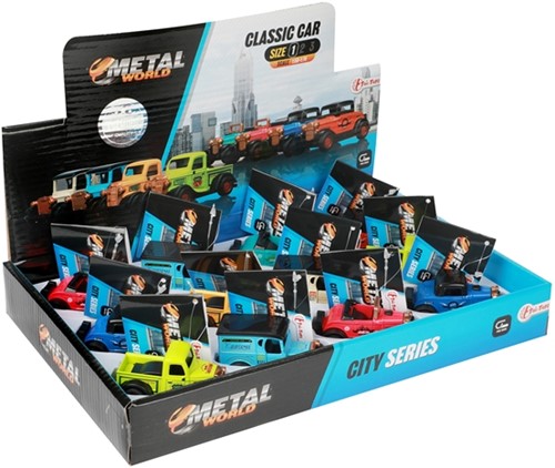METAL Auto -Oldtimer 1930- pull back 8 assortiti (12 in display)-2