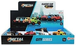 METAL Auto -Oldtimer 1930- pull back 8  assorti (12 in display)