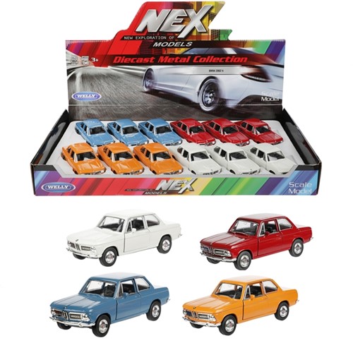 WELLY BMW 2002 ti 4 assortis (présentoir 12 pouces)