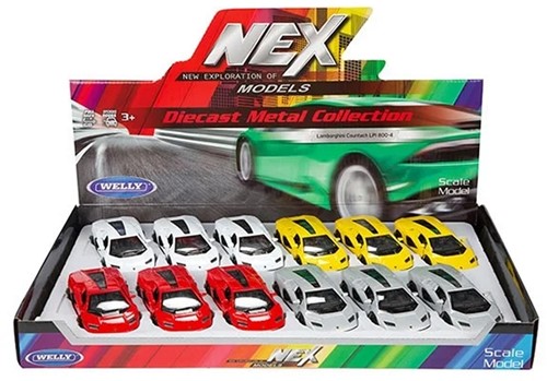 WELLY Lamborghini countach LPI 800-4 4 assortie in display-2