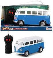 R-C Retro busje mt licht -blauw