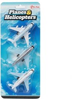 PLANES&HELICOPTERS Set vliegtuigen -Airbus- 3st op kaart 11x28cm-2