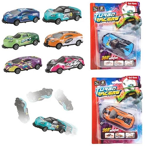 TURBO RACERS Stuntauto -Bump N Flip- pull back 6 assortie