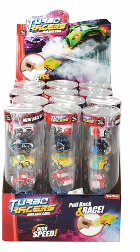 TURBO RACERS Set mini auto's -6st_koker 2ass(12 in display-2