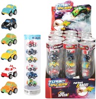 TURBO RACERS Set mini auto's -6st_koker 2ass(12 in display