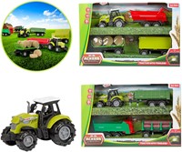 ACKERS VILLE Tractor 10cm -set met 3 trailers + licht en geluid