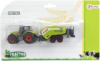 TRACTOR Tractor 7cm met aanhanger metaal 8 assorti-3