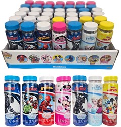 Bubbles 6fl oz / 177Ml  4,5x14,5cm Marvel + Disney in display (42)