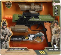 ALFAFOX Pistool militair +licht en geluid met demper+zaklamp-2