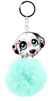 Sleutelhanger Pluizenbol hond 10 assorti 7x7x17cm.-3