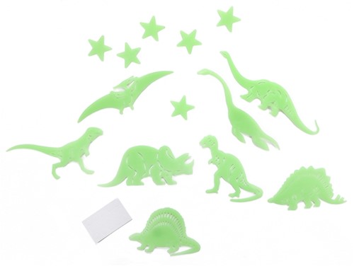 WORLD OF DINOSAURS Glow in the dark dino's -deco-3