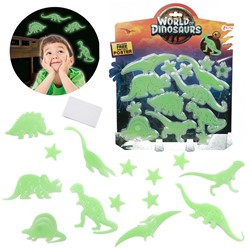 IL MONDO DEI DINOSAURI Decorazione dinosauri che si illuminano al buio