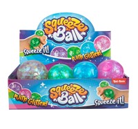 FUN Anti stressbal-Sparkle-mt glitterlint 6cm 4 assorti-2