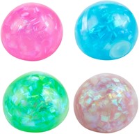 FUN Anti stressbal-Sparkle-mt glitterlint 6cm 4 assorti-3