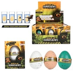 WORLD OF DINOSAURS Groei Ei Dinosaurus 6 assorti in display 7,5x10,5cm