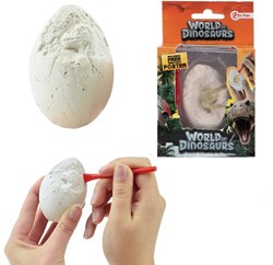WORLD OF DINOSAURS Scavo set uovo di pietra dino 5x8x13cm.