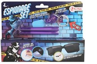 Spionageset spiegelbril + geheimschrift pen + UV lamp 2x18x13cm.-2