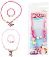 DREAM HORSE Parelketting + armband 'Eenhoorn' 2 assorti 1,5x9x20,5cm.