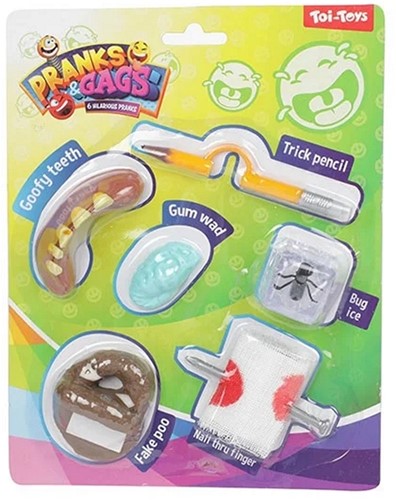 PRANKS N GAGS Articles de farces -6 pièces sur carte-2