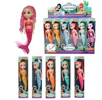MERMAIDS Zeemeerminpop 18cm -staart buigbaar 6 assortie