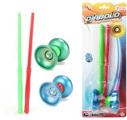 Diabolo en métal 3 assortis 11.5x31.5cm