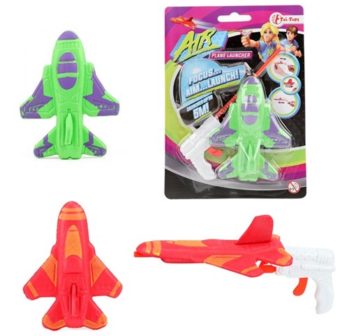AIR Afschiet foam vliegtuigje 2 assorti 12,5x17,5cm