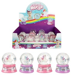 DREAM HORSE Schneekugel -Einhorn- 2-fach sortiert im Display