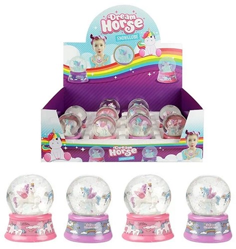 DREAM HORSE Snow globe -Unicorn- 2 assorted in display