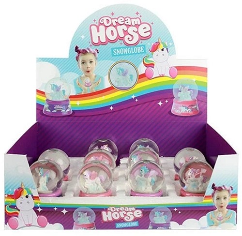 DREAM HORSE Snow globe -Unicorn- 2 assorted in display-2