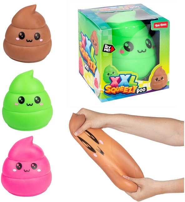 FUN Kneadable laughing poop -XXL- stretchable 13cm 3 assorted