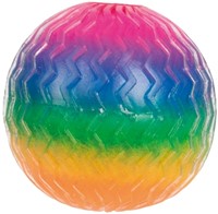 FUN Textuurknijpbal -Rainbow Ribbing- foam 7cm 4 assorti-3