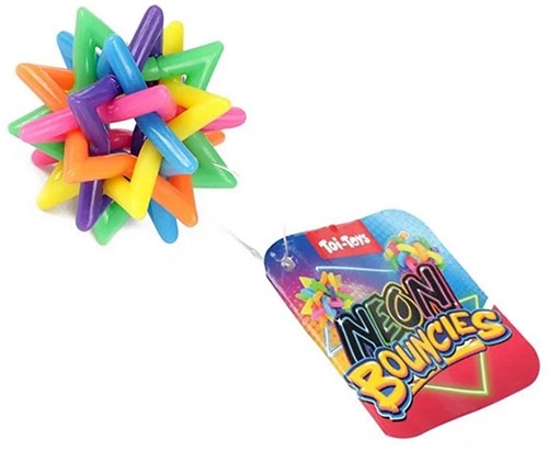 FUN Super Regenbogen-Hüpfball -Neon- 2-fach sortiert (24 im Display)-3
