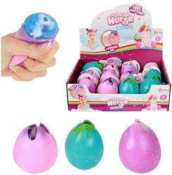 DREAM HORSE Squeeze egg with unicorn 5x6.5cm 3 assorted in display (12)