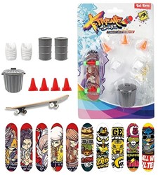 XTREME Finger skateboard with accessories + finger shoes 10 assorted