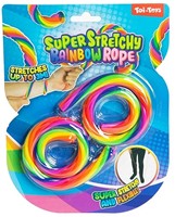 FUN Super rekbaar touw -Rainbow- 2st in blister-2