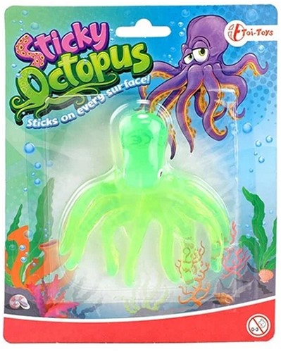 FUN Raamkruiper kleverige octopus -Sticky- 4 assorti-3