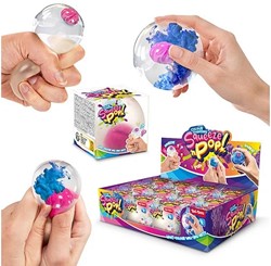 FUN Knijpbal -Color Surprise- 6cm 6 assortie in display