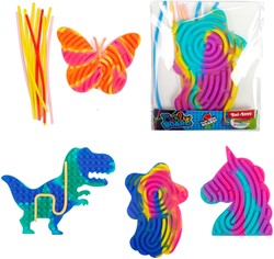 FUN Figurenplaat -Curly Board mini- 10x sliert 8 assorti