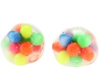 Knijpbal gevuld met gekleurde balletjes 6,5cm-2