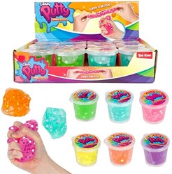 CRAZY PUTTY Putty -Sparkle- con assortimento di 6 glitter in espositore