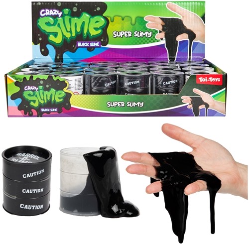 CRAZY SLIME Slime -Nero- in mini barile di petrolio