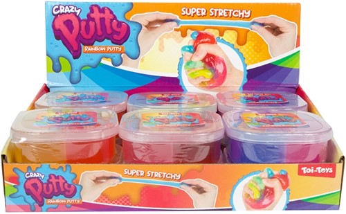 CRAZY PUTTY Glitzerknete – 4 Farben im Dose – 3-fach sortiert-2