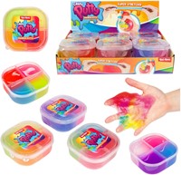 CRAZY PUTTY Masilla con purpurina - 4 colores en bote - 3 surtidos
