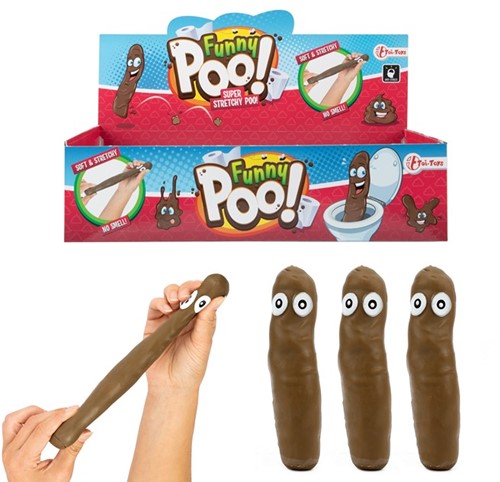 FUNNY POO Turd anti stress - super estensibile 14cm in display (12)