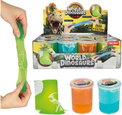 WORLD OF DINOSAURS Putty with skeleton 3 assorted