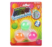 Raamkruiper knijpballen Neon 4cm 3 stuks 4x13x18cm.